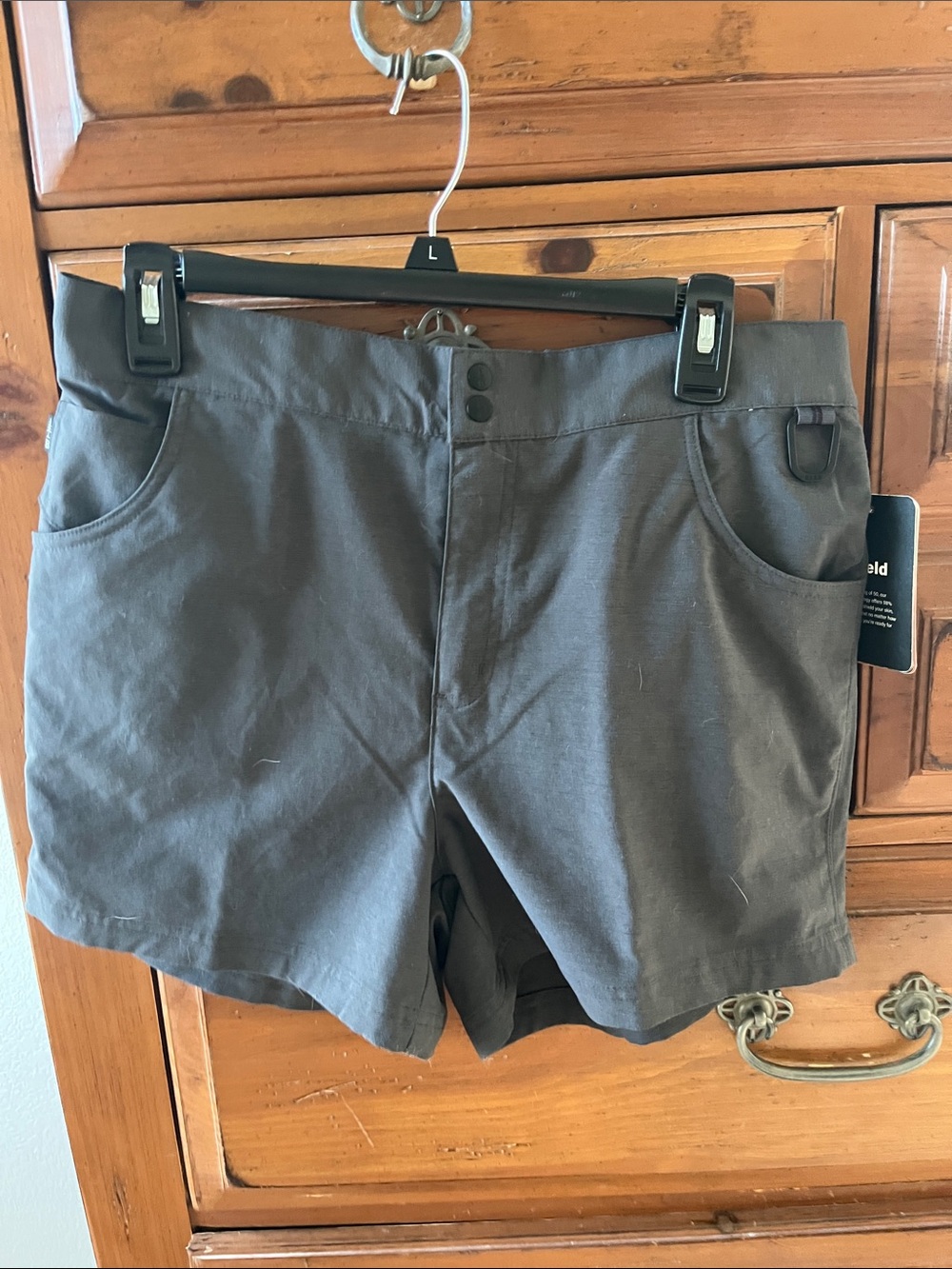 Bass Women's Athletic Outdoor Shorts - Charcoal Gray Size Medium NWT